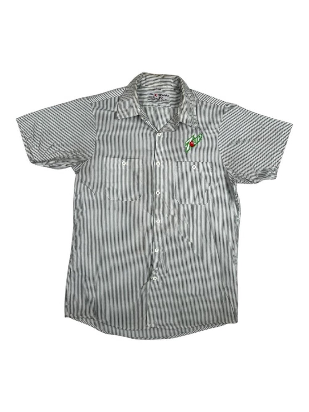 Vintage 7UP Employee Workwear Shirt Mens Medium Short Sleeve Button Front